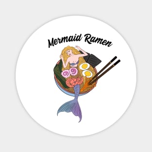 Cute Asian mermaid ramen Magnet